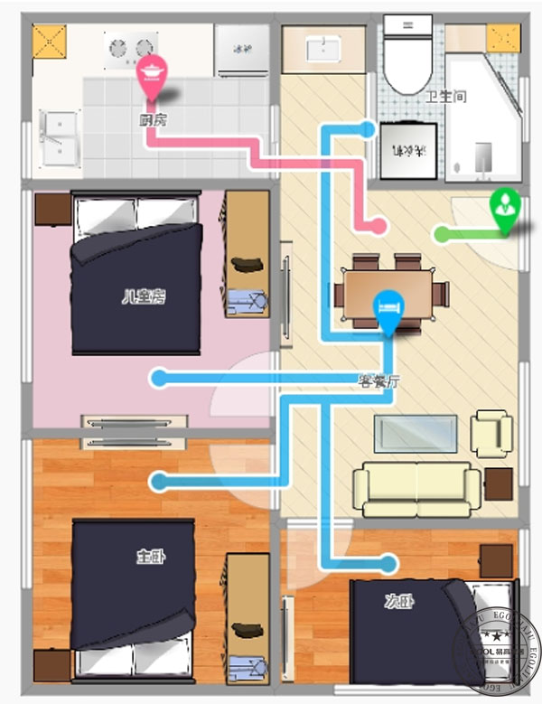 80平3室1廳1衛1櫥也有春天